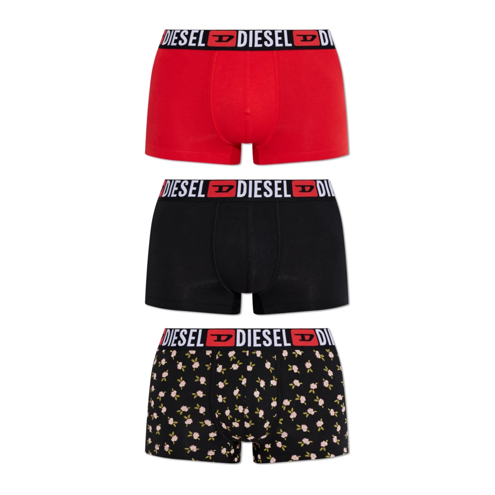 Diesel Mannelijk Multicolor Ondergoed Heren, Veelkleurig, 2XL, Katoen, Driepak Boxerbriefs