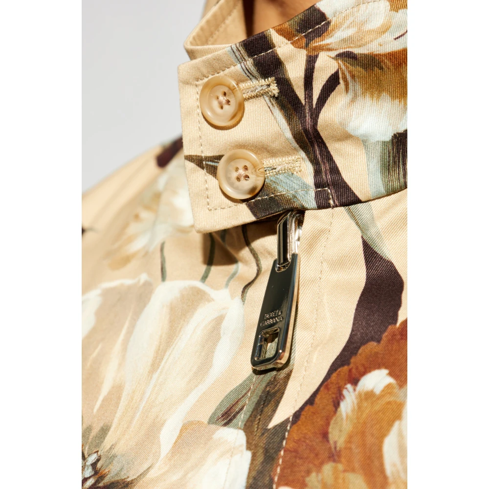 Dolce & Gabbana Omkeerbare jas met bloemenmotief Multicolor Heren
