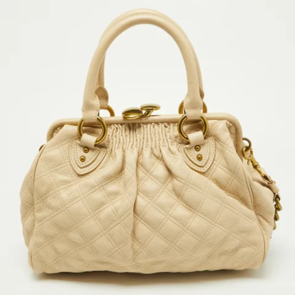 Marc Jacobs Pre-owned Leather handbags Beige Dames