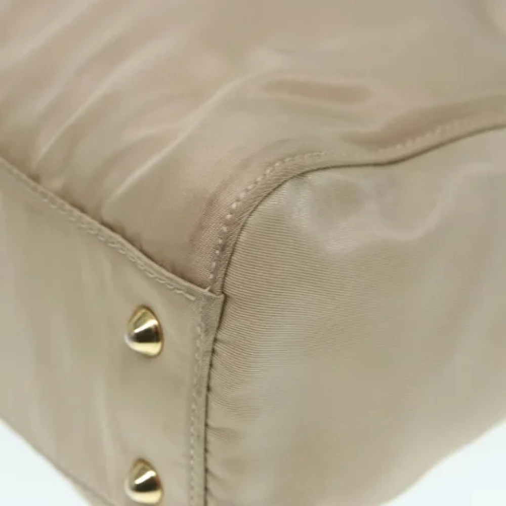 Prada Vintage Pre-owned Fabric prada-bags Beige Dames