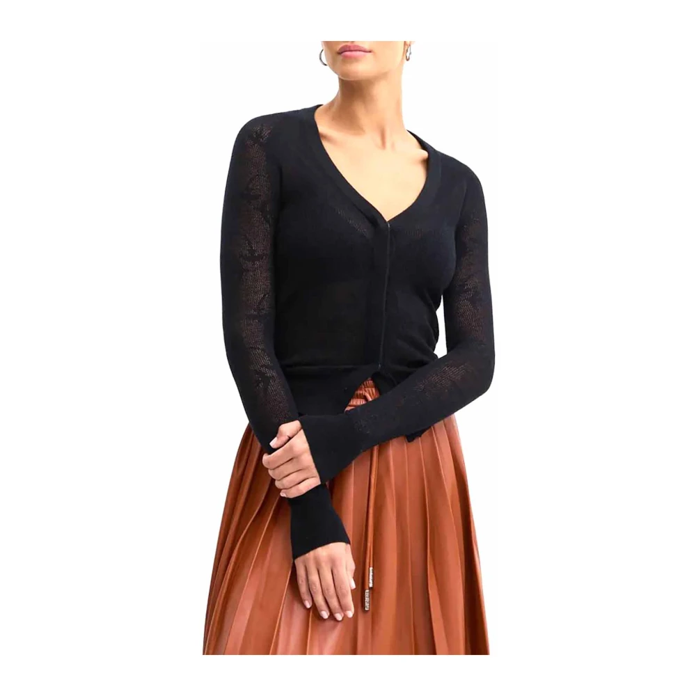 pinko Zwarte Cardigan Trui Wol Kasjmier Black Dames