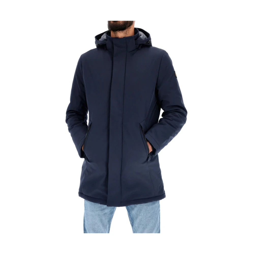 RefrigiWear Technische Parka Jas met Afneembare Capuchon Blue Heren