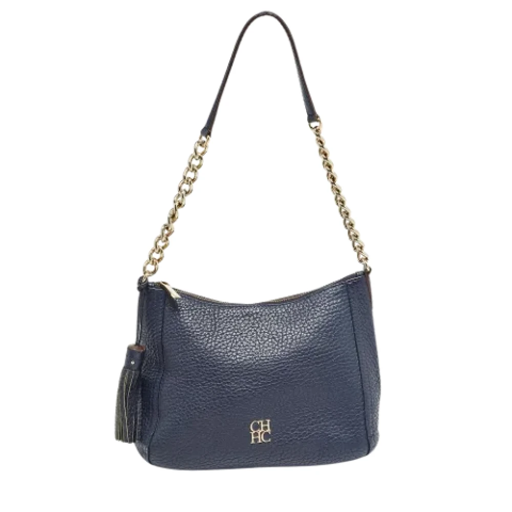 Carolina Herrera Pre-owned Leather handbags Blue Dames