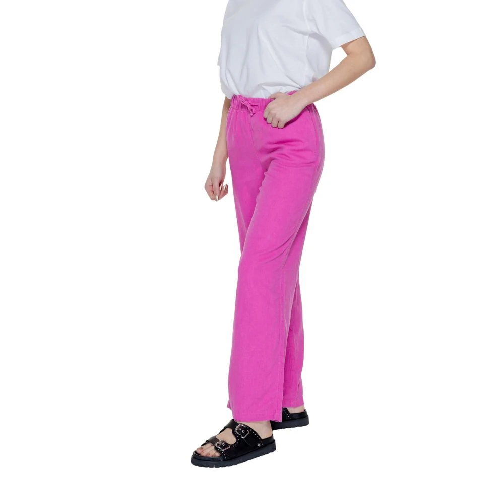 Only Rosa Linnen Palazzo Broek Collectie Pink Dames