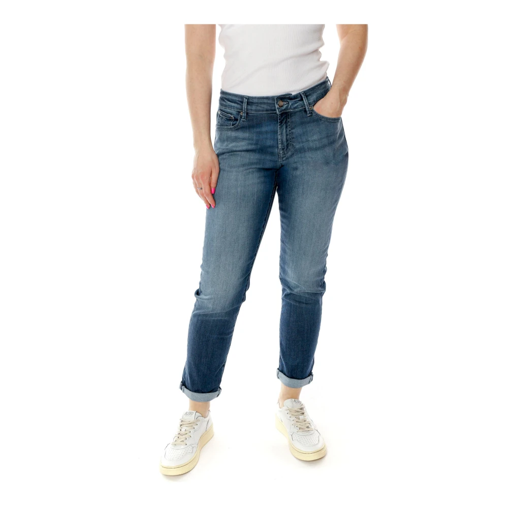 Denham Midwaist Boyfriend Jeans Blue Dames