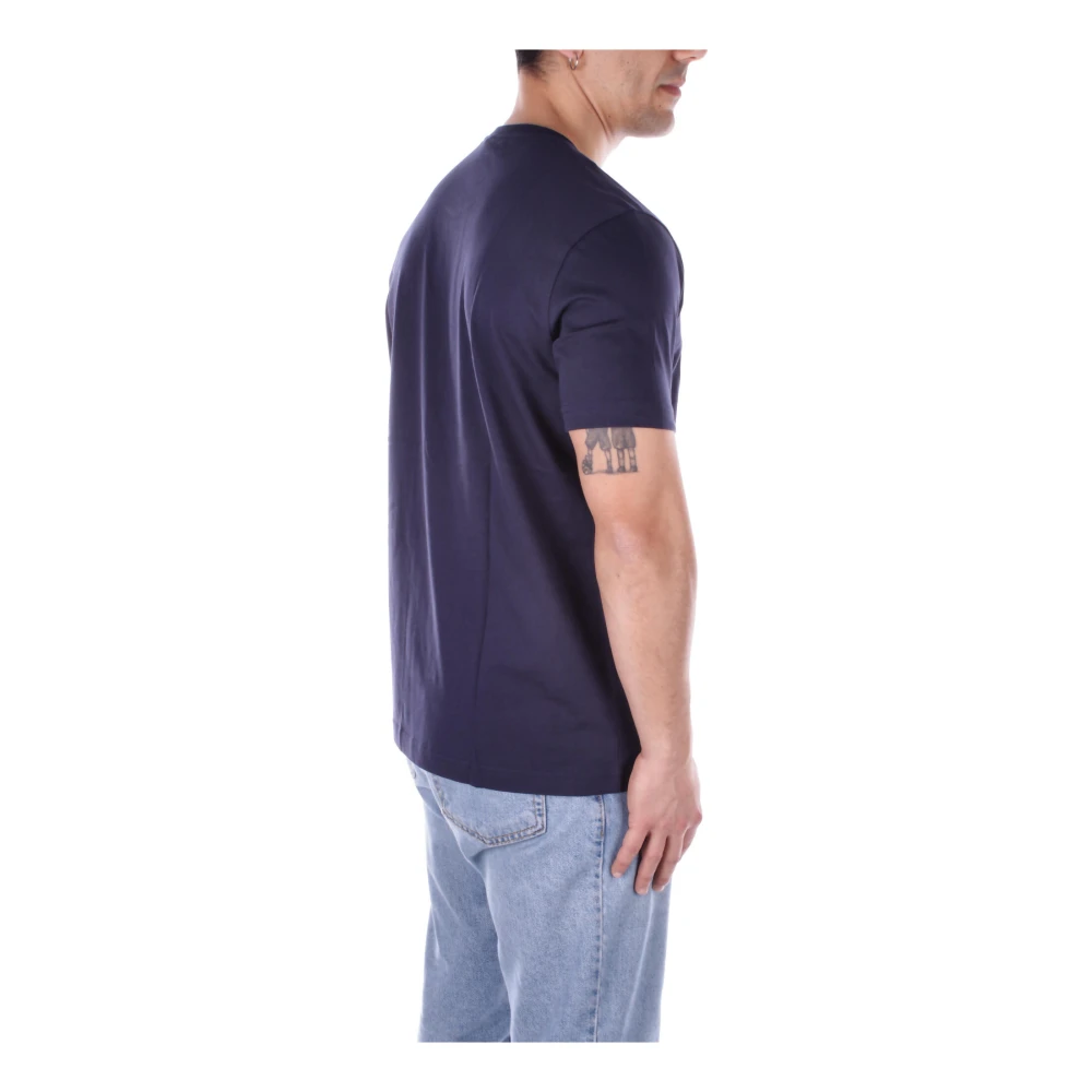 Fay Blauw Logo Front T-shirt Blue Heren