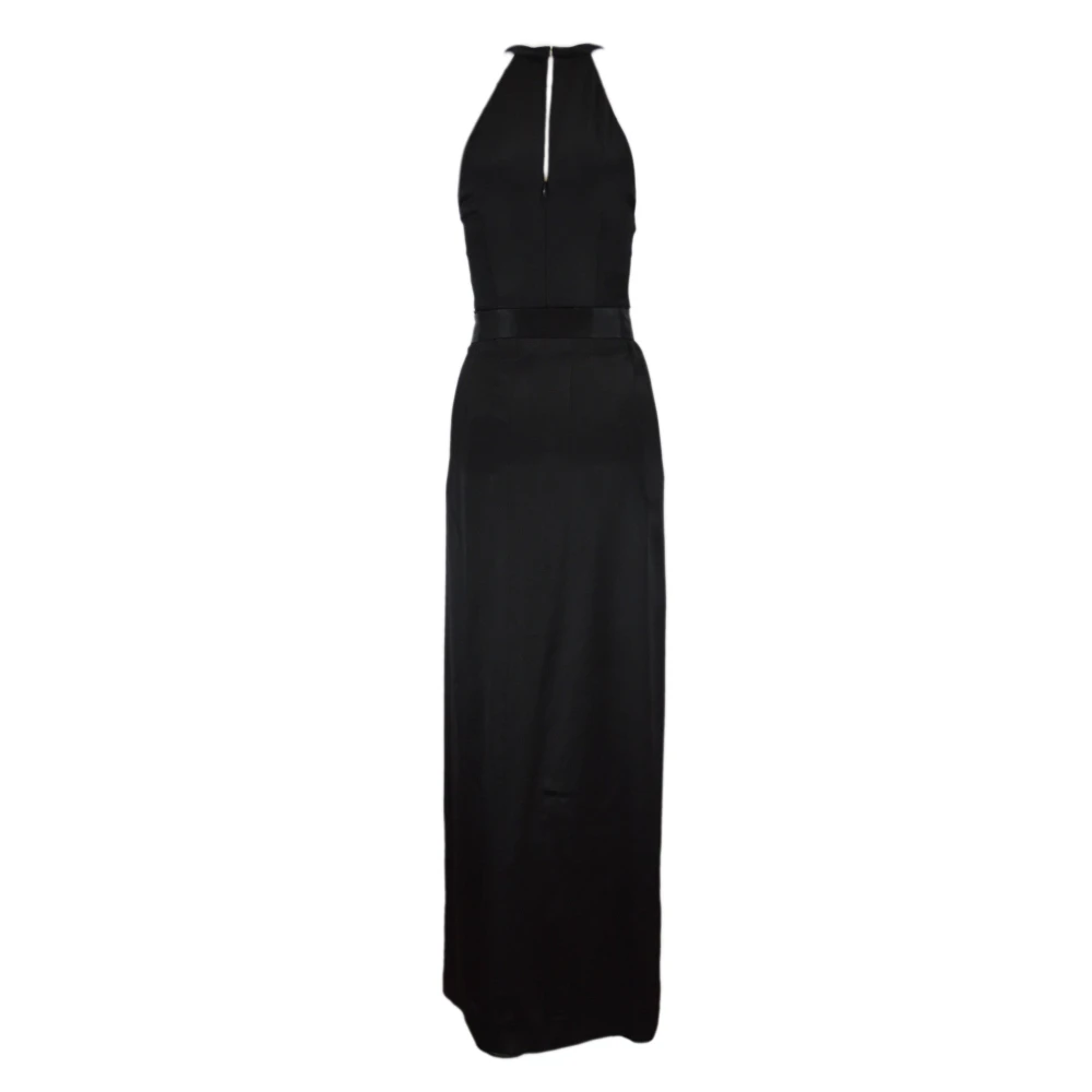 Nenette Slim Fit Maxi Jurk Black Dames