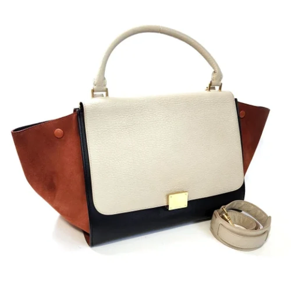 Celine Vintage Pre-owned Fabric celine-bags Beige Dames
