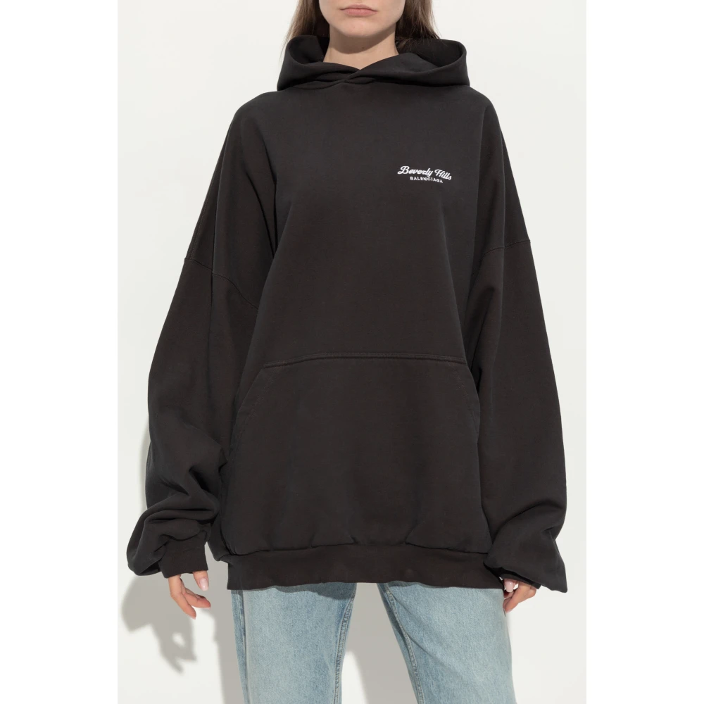 Balenciaga Oversized hoodie Black Dames