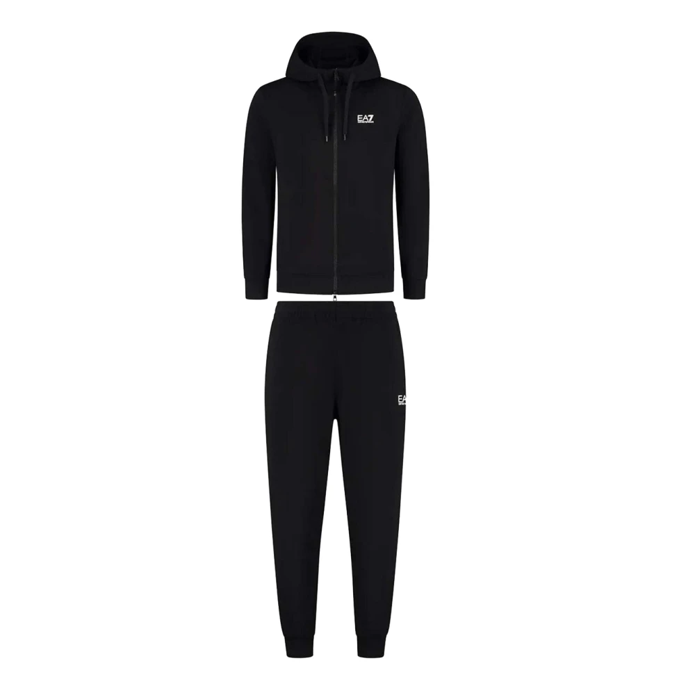 Emporio Armani Ea7 Mannelijk Zwart Fitness Heren, Xl, Katoen, Dynamische Stijl Trainingspak