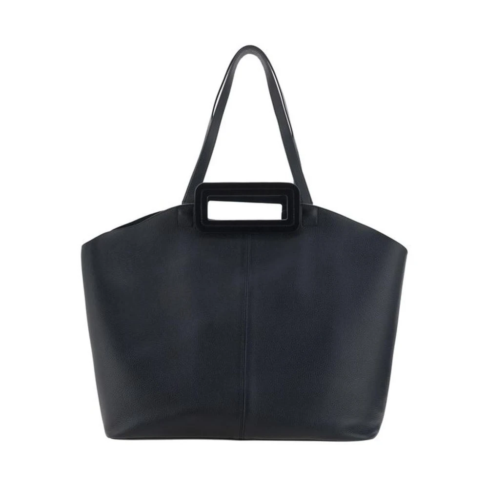 Staud Sculpturale leren schoudertas Black Dames