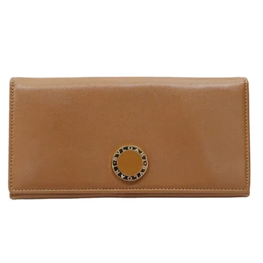 Bvlgari Vintage Pre-owned Leather wallets Brown Dames