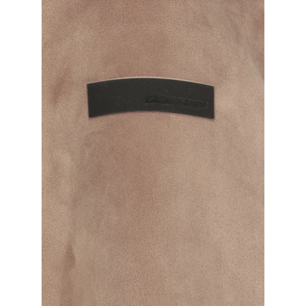 RRD Beige Fluwelen Jas met Capuchon Beige Dames