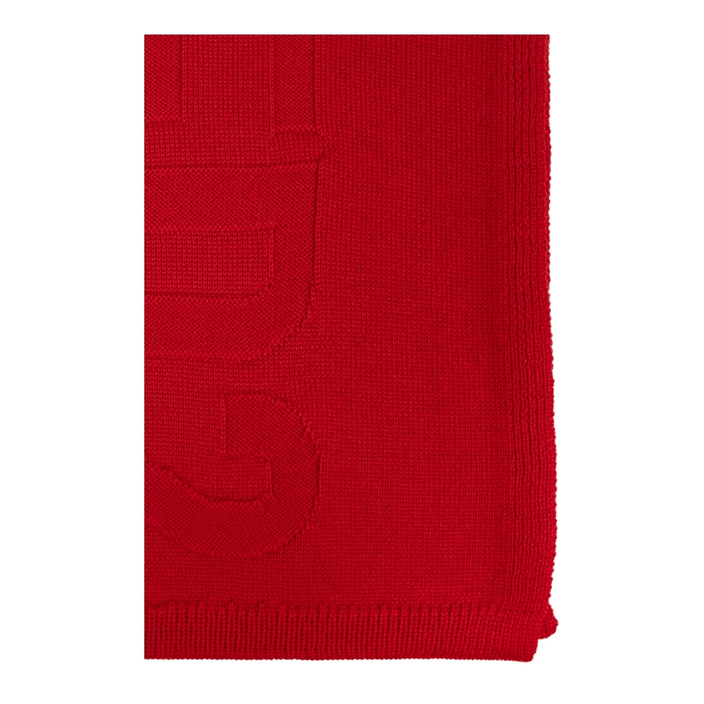 Dsquared2 Wollen sjaal met logo Red Heren