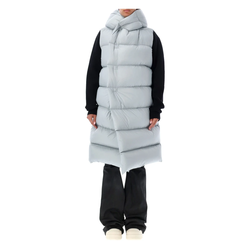 Rick Owens Bleekblauwe Puffer Bovenkleding Blue Dames