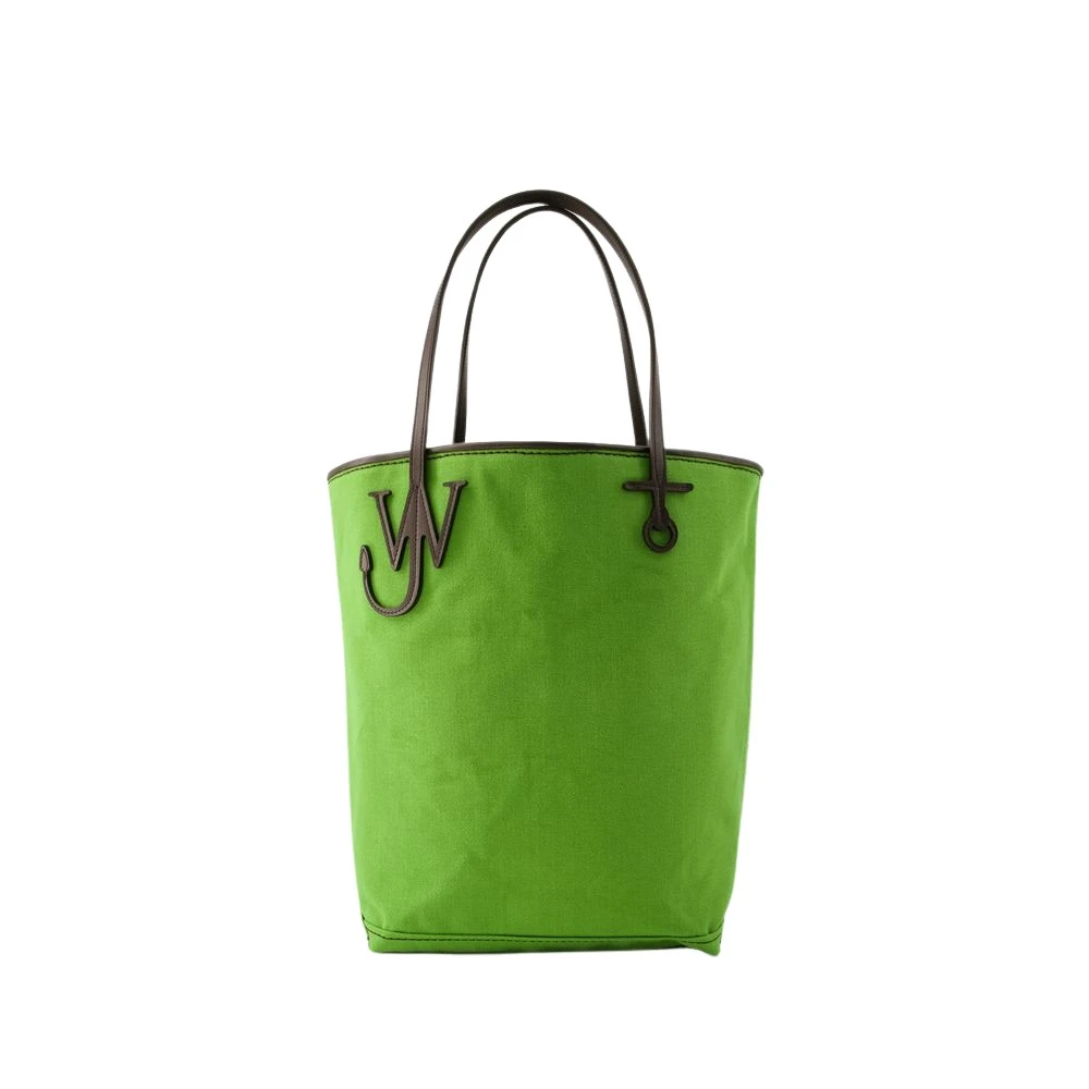 JW Anderson Groen Bruine Canvas Tote Bag Green Dames
