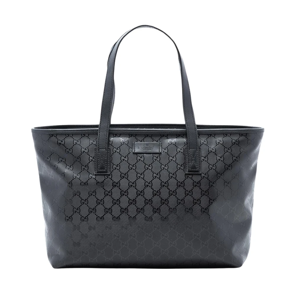 Gucci Vintage Women's Black Pre-Owned Vintage Monogram Gg Tote Bag
