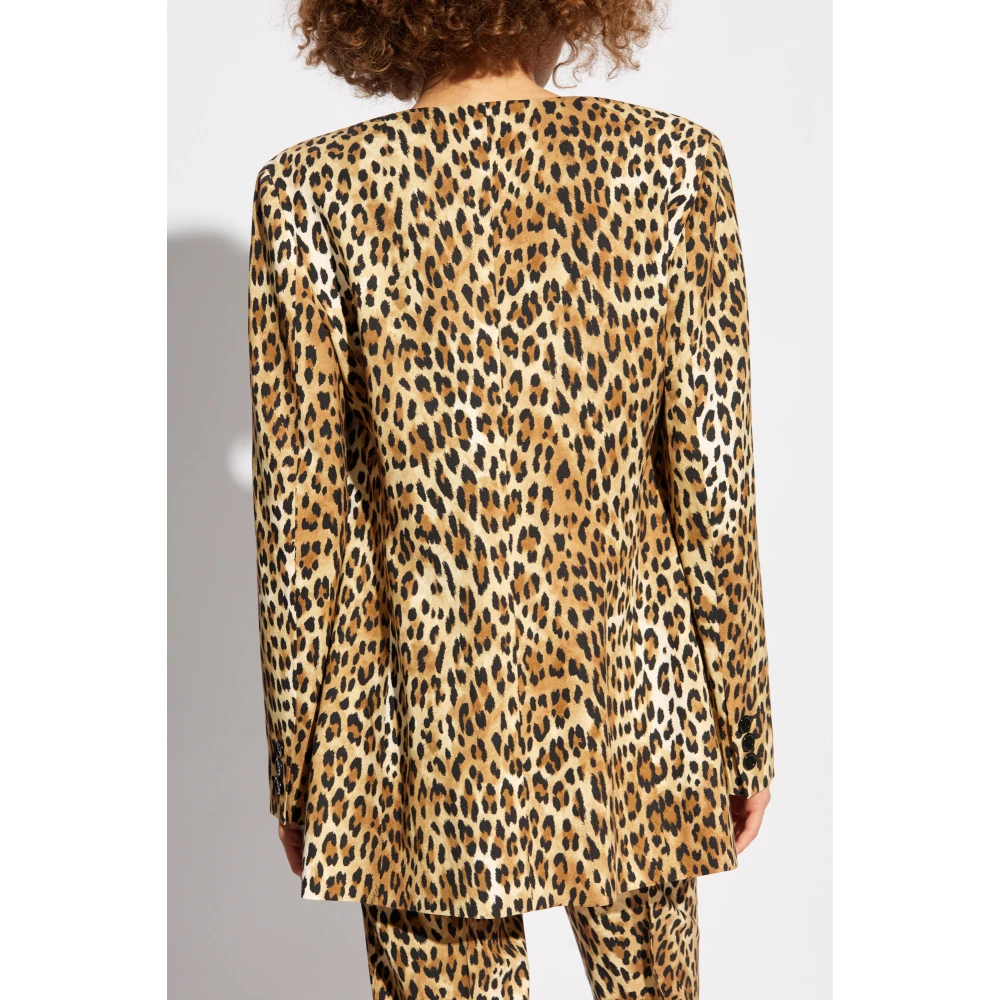 Moschino Blazer met dierenmotief Brown Dames