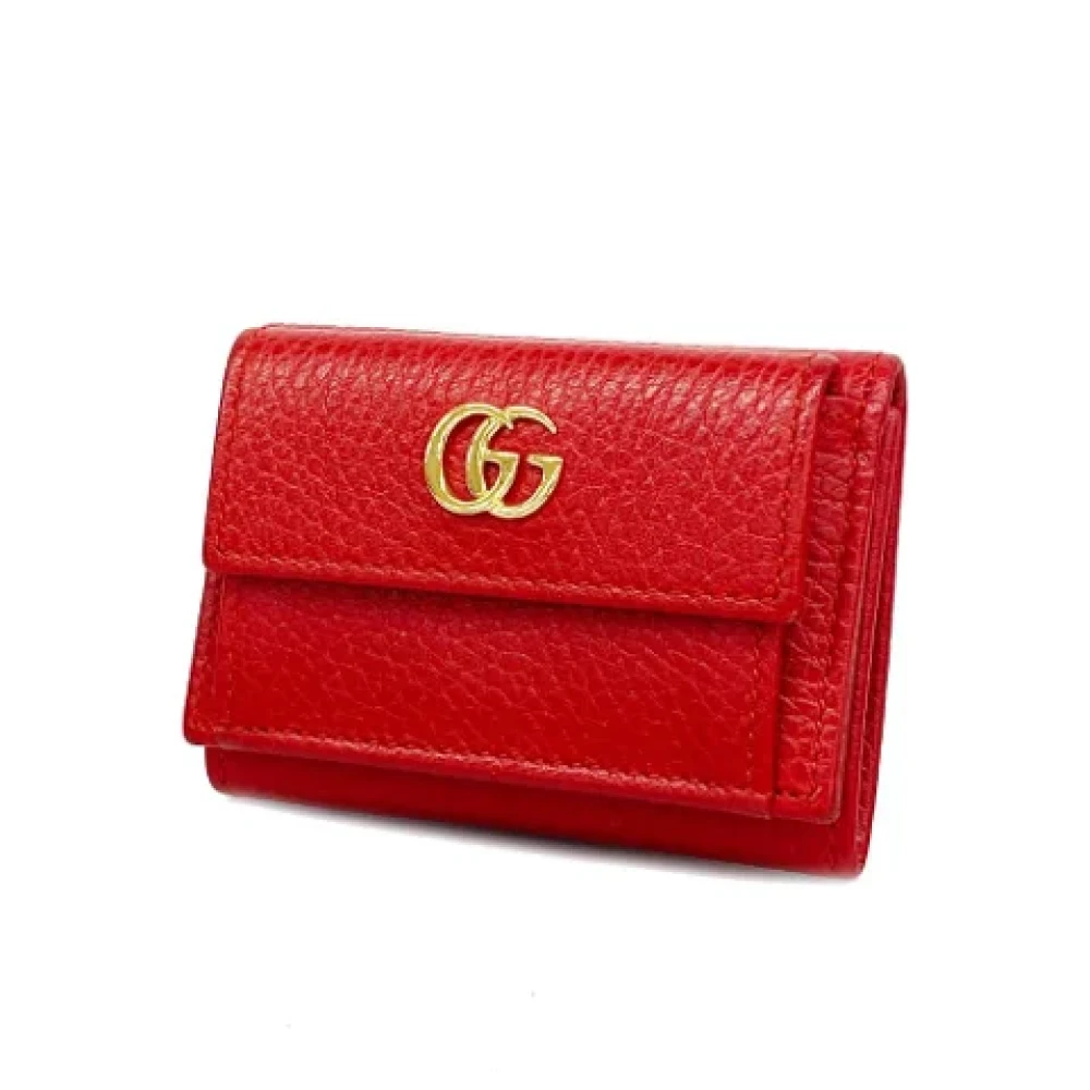 Gucci Vintage Pre-owned Leather wallets Red Dames