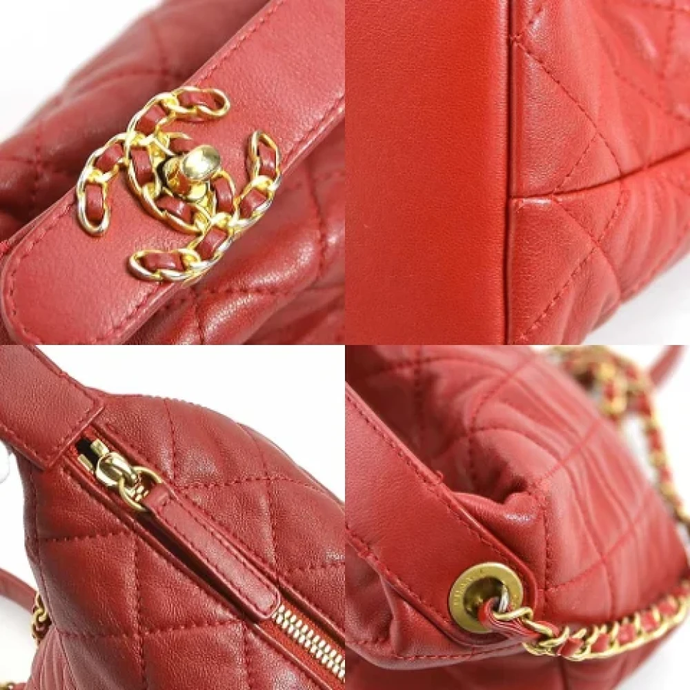 Chanel Vintage Pre-owned Leather shoulder-bags Red Dames