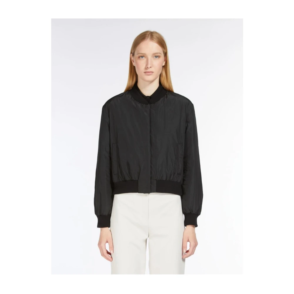 Max Mara Nylon Puffer en Parka Jassen Black Dames