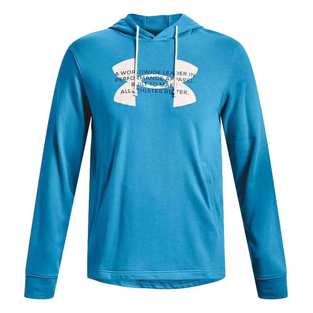 Under Armour Rival Terry Hoodie Blue Heren