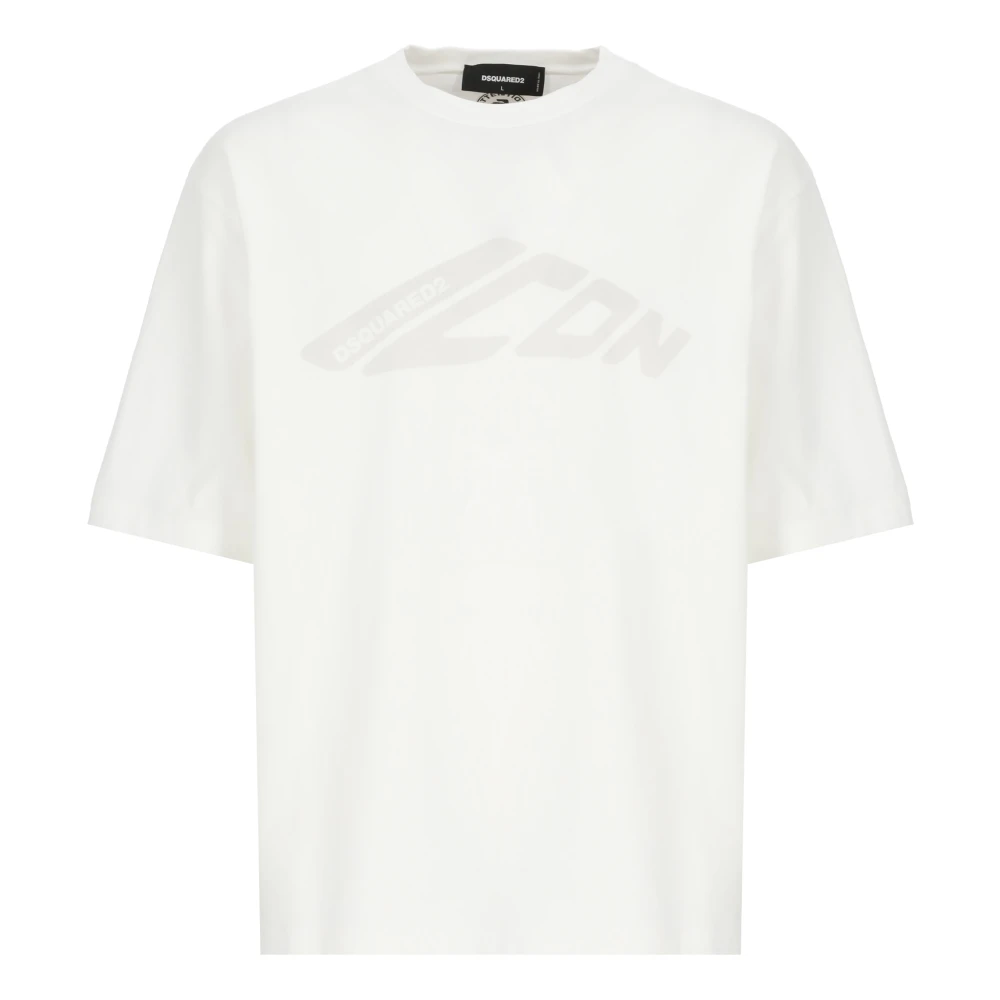 Dsquared2 Wit T-shirt met logoprint White Heren