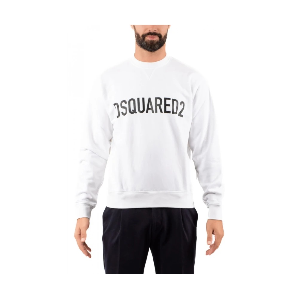 Dsquared2 Heren Sweatshirt Stijlvol Casual Mode White Heren