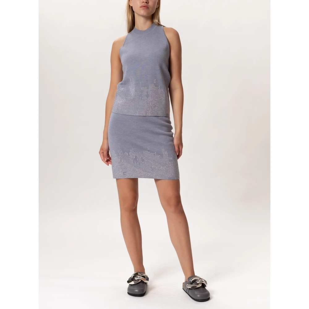 JW Anderson Glitter Tank Top Gray Dames