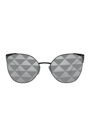 Unregelmäßige Metallsonnenbrille mit grauen Gläsern