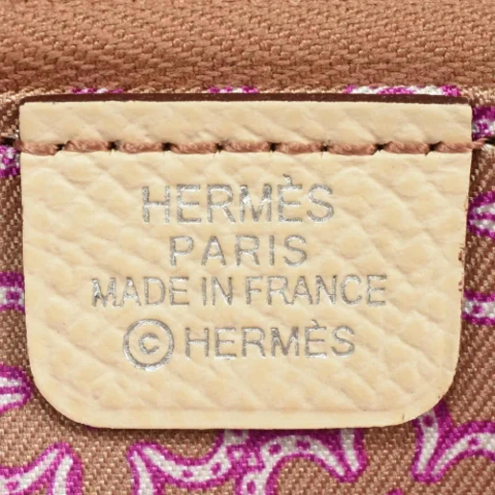 Hermès Vintage Pre-owned Fabric wallets Beige Dames