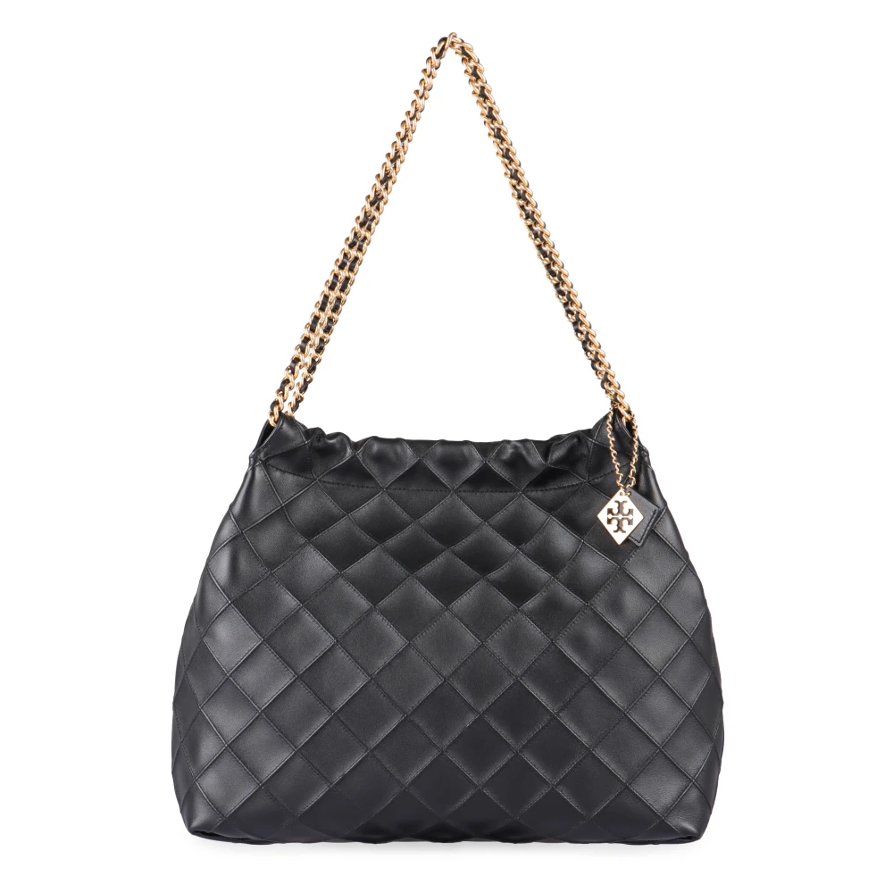 TORY BURCH Gewatteerde Leren Trekkoordtas Black Dames