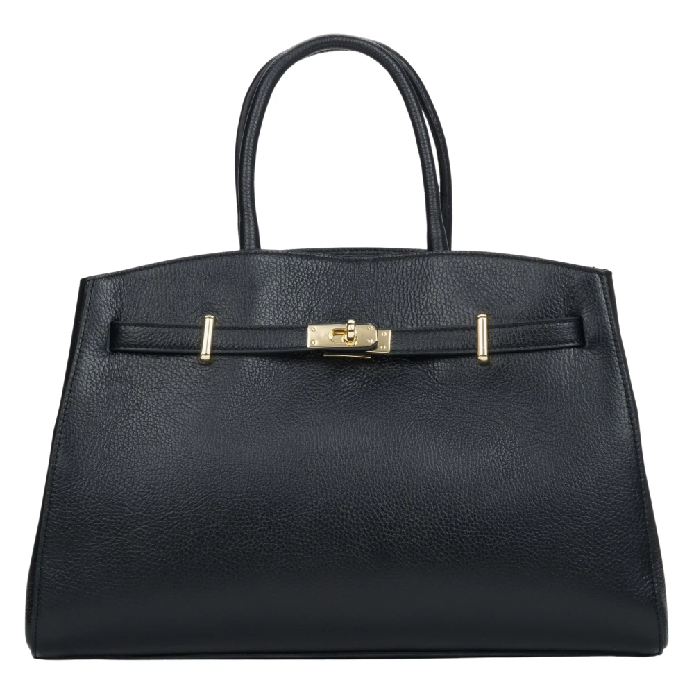 Estro Women's Black Shopping Bags, One Size, Tote Bag