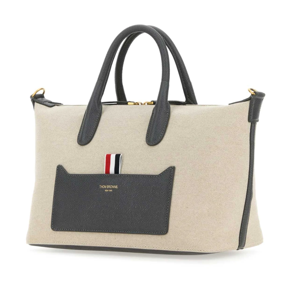 Thom Browne Canvas Duffle Handtas Beige Dames