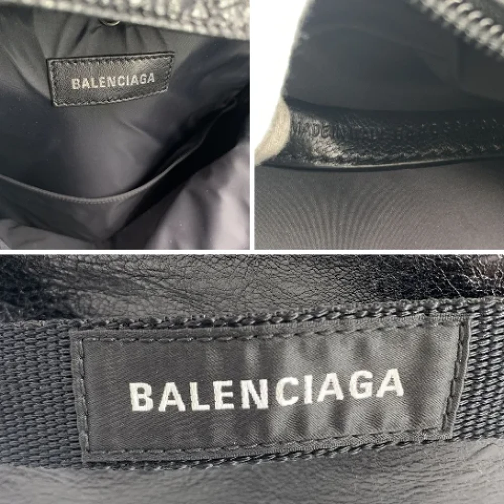 Balenciaga Vintage Pre-owned Leather backpacks Black Dames