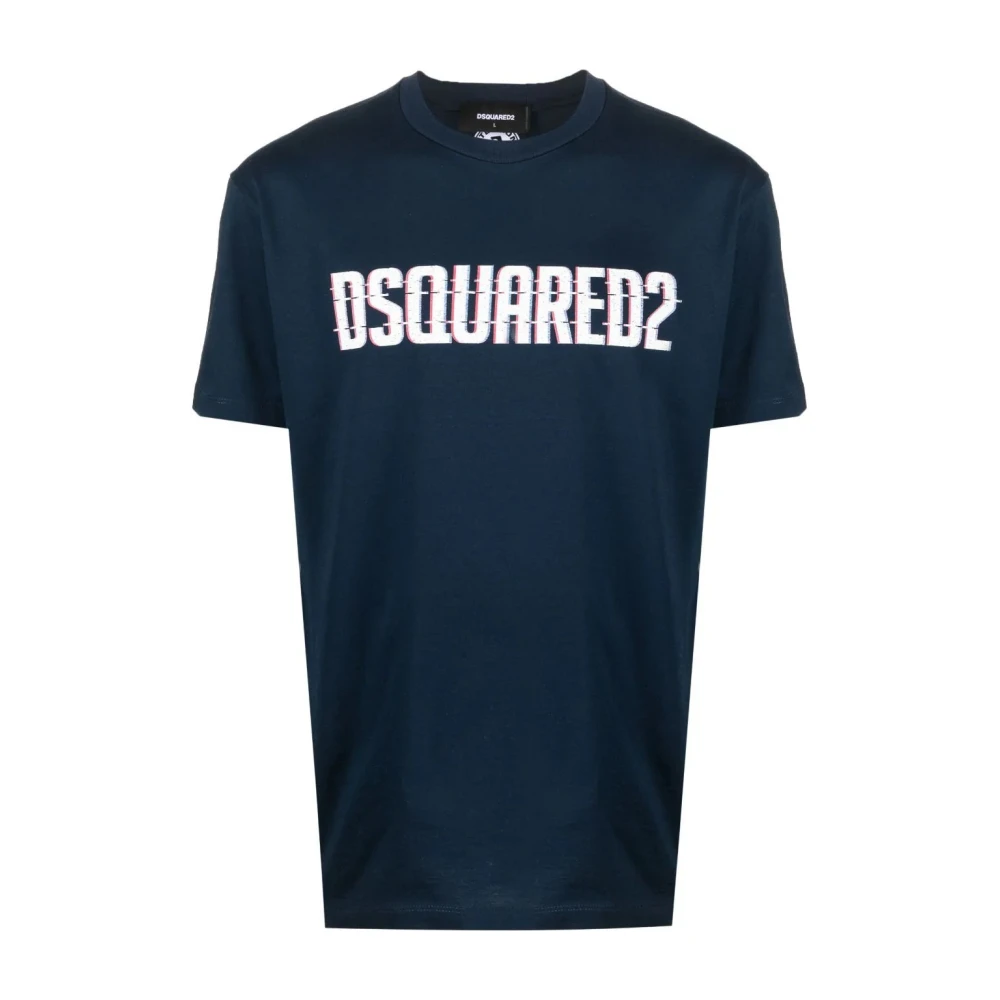 Dsquared2 Men's Blue T-Shirts, L, Short Sleeve T-Shirt