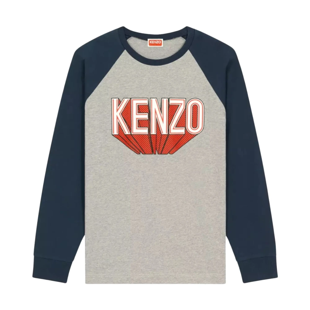 Kenzo Katoenen Logo T-shirt Gray Heren