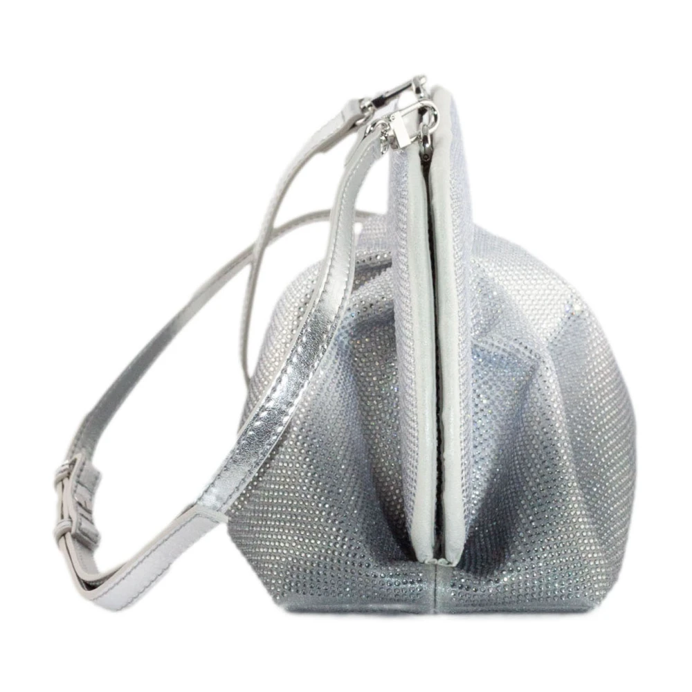THEMOIRè Rhinestone Clutch Tas in Zilver Gray Dames