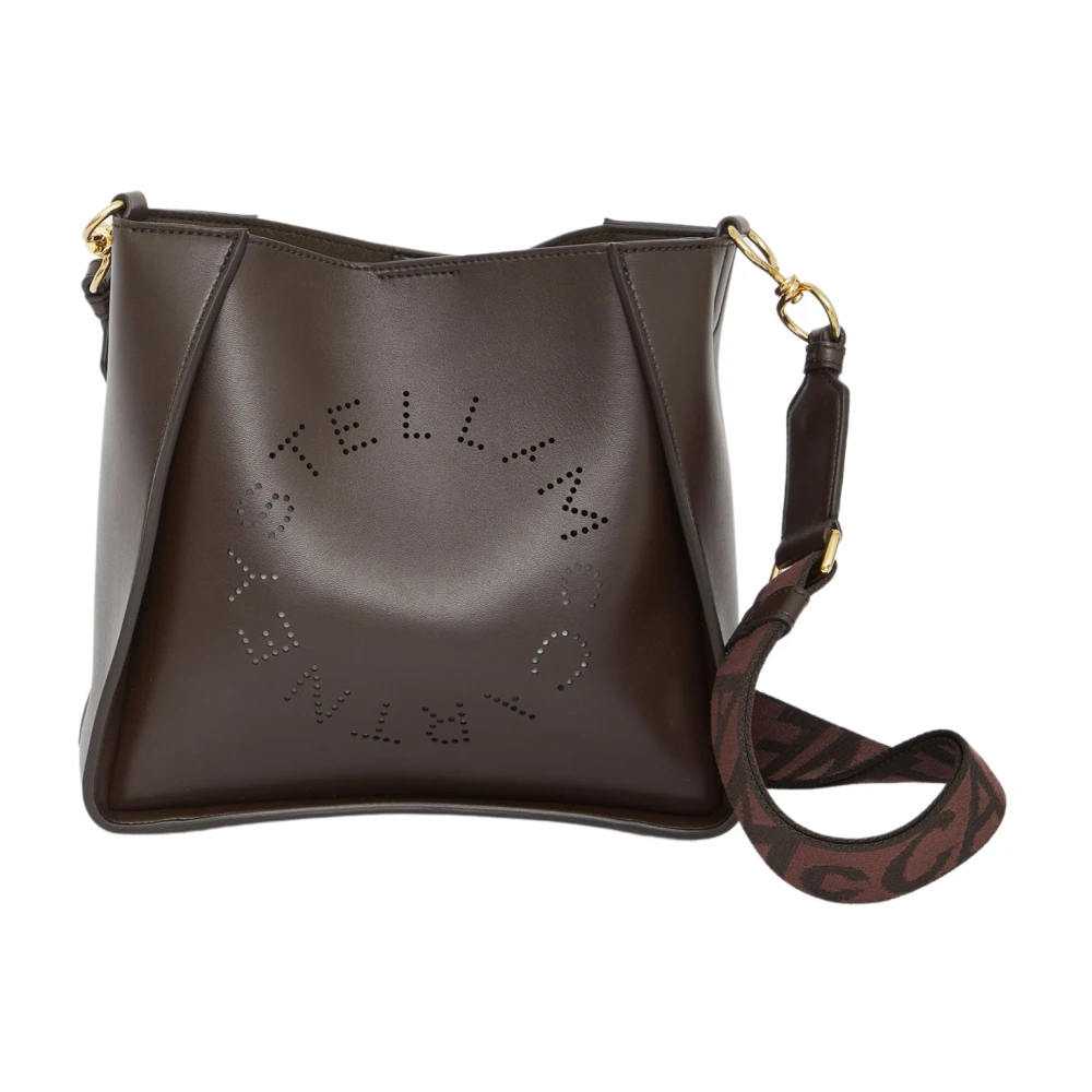 Stella Mccartney Bruine Schoudertas met Geperforeerd Logo Brown Dames