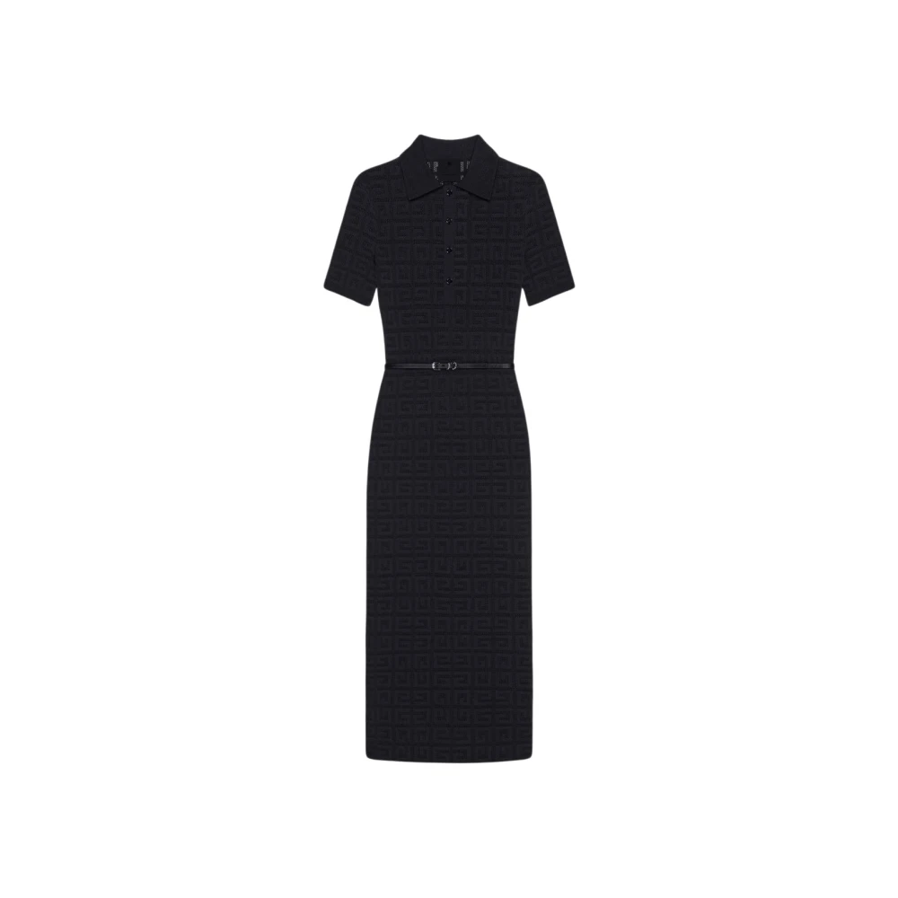 Givenchy Jacquard Vouyou Polo Jurk Black Dames