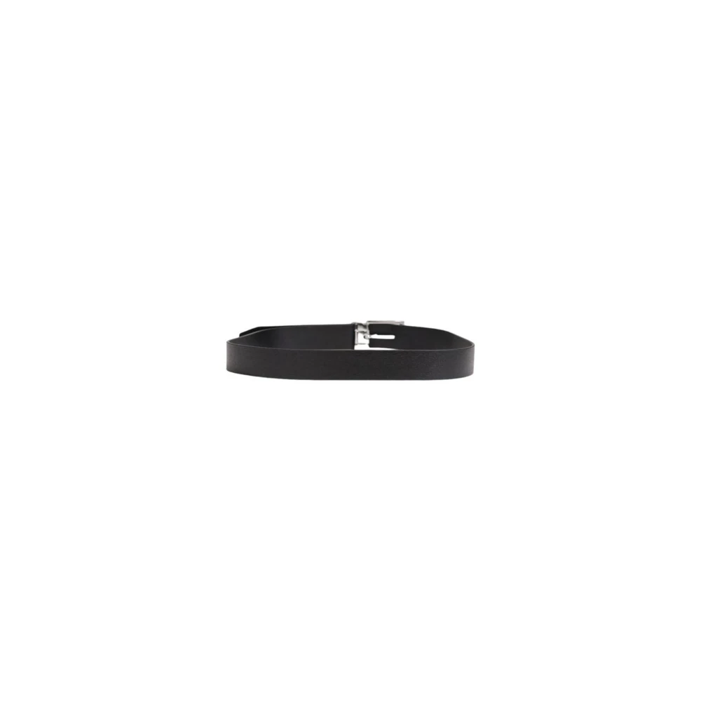 Guess Klassieke Leren Riem Collectie Black Heren