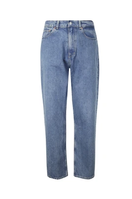 Straight Cotton Jeans för Män