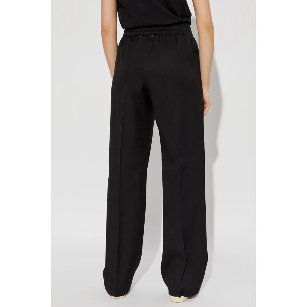 Golden Goose Zwarte Geplooide Broek Black Dames