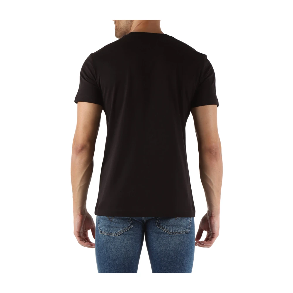 Versace Jeans Couture Slim Fit Katoen Logo Print T-shirt Black Heren