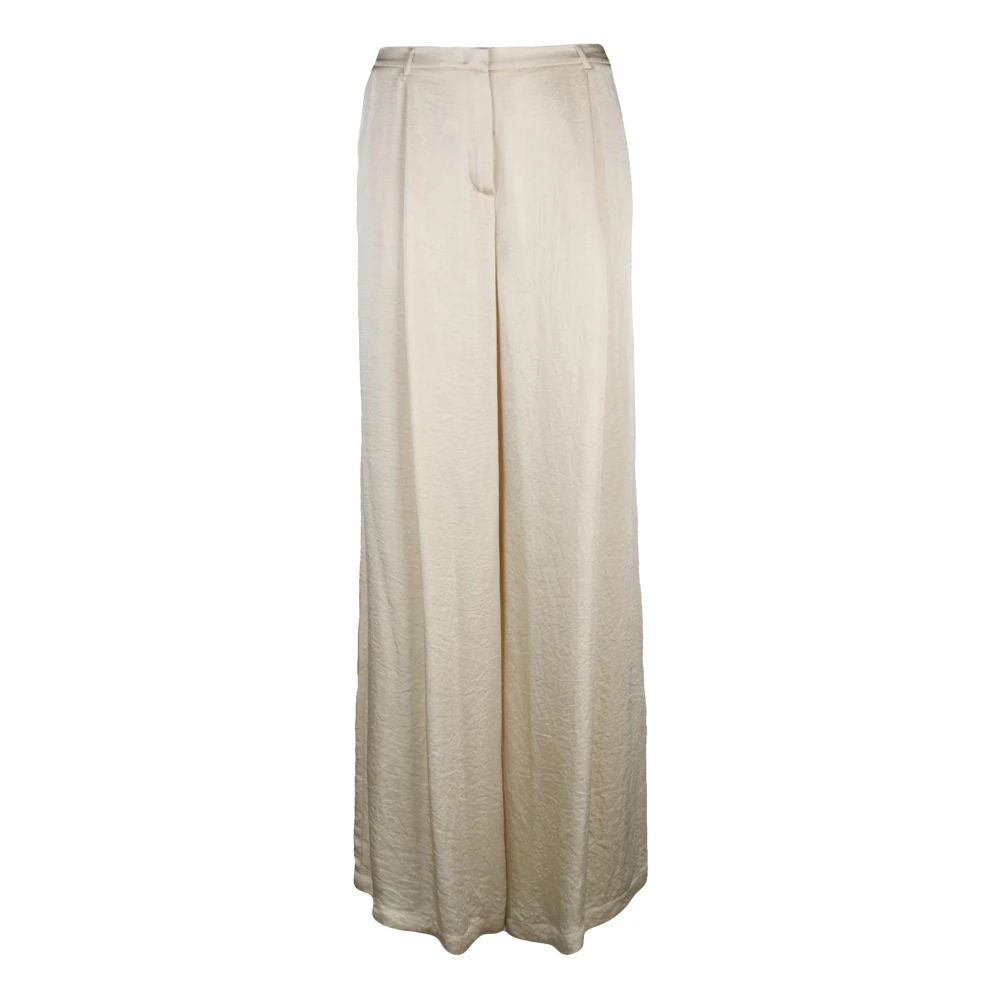 Marella Donna Beige - Silicio Wide Pantaloni - Trousers - L