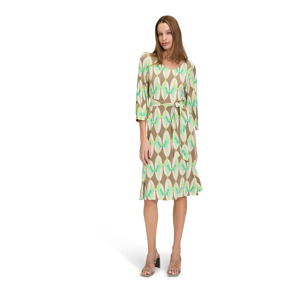 Betty Barclay Jersey Jurk met Grafische Print Multicolor Dames