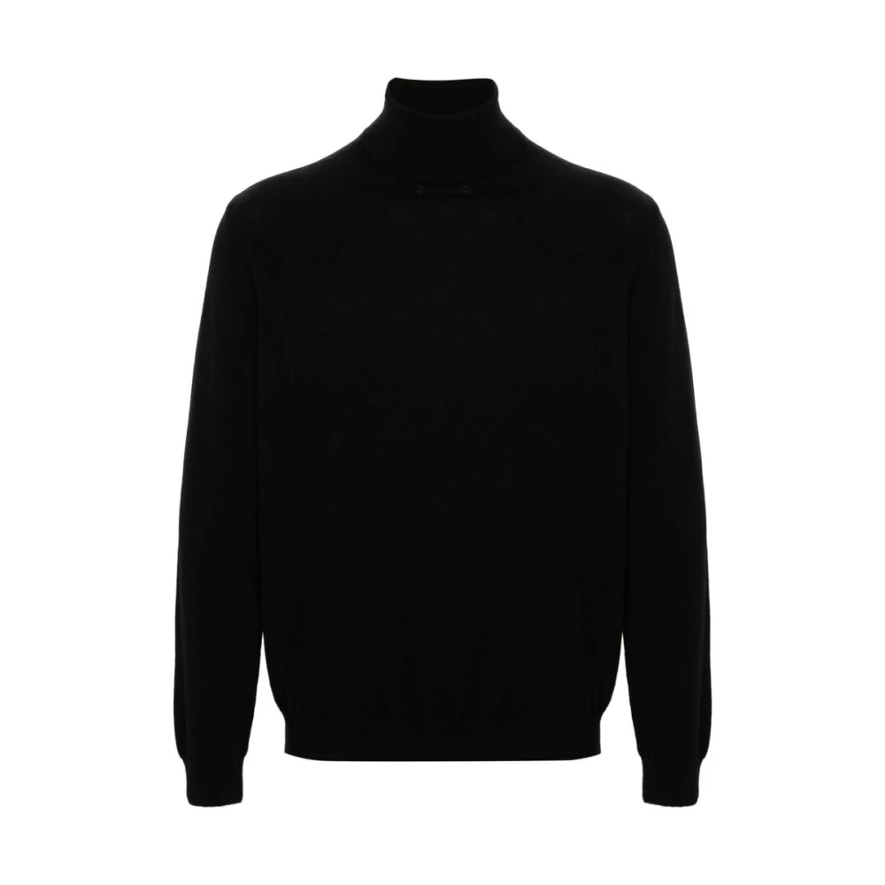 Zanone Zwarte Gebreide Coltrui Sweater Black Heren