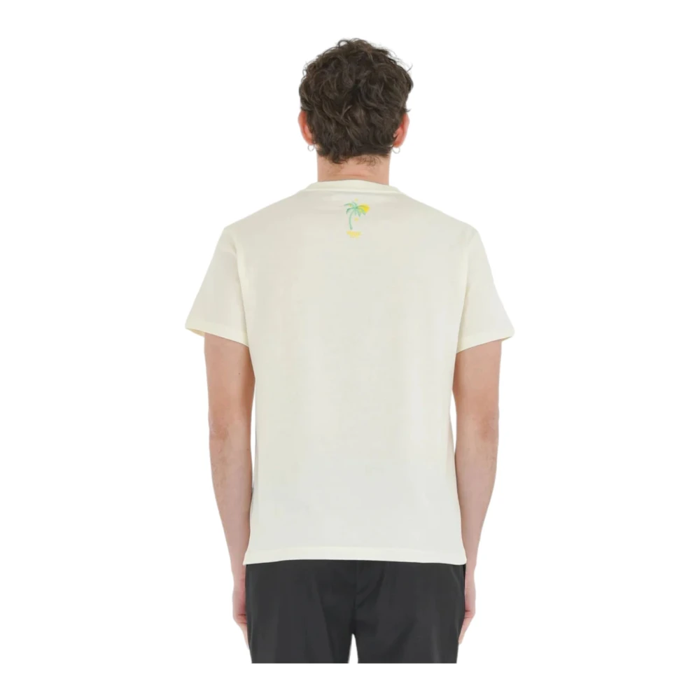Manuel Ritz Korte Mouw T-shirt Beige Heren