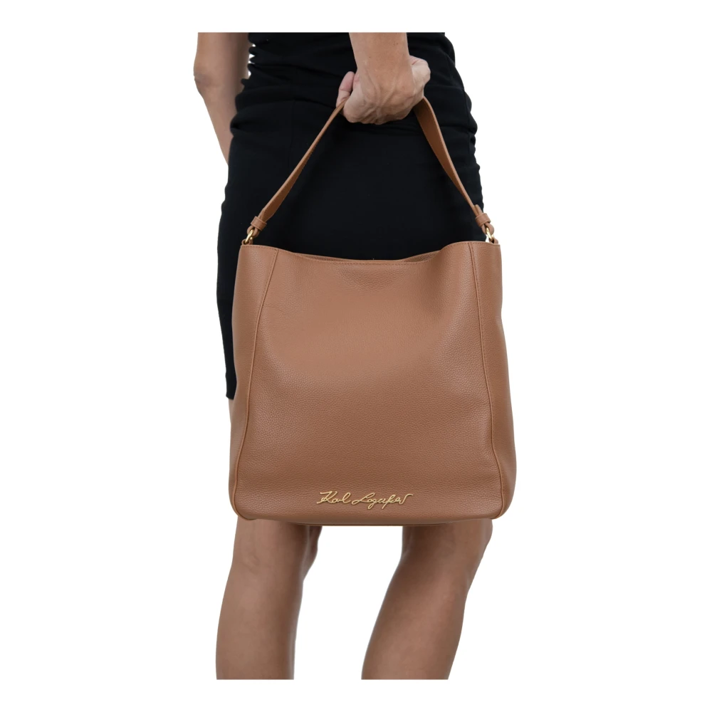 Karl Lagerfeld Dameshandtas Magneetsluiting Brown Dames