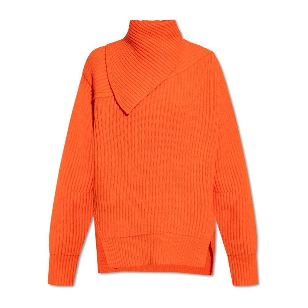 Jil Sander Mujer Naranja - Jersey De Cuello Alto De Lana - Knitwear - S